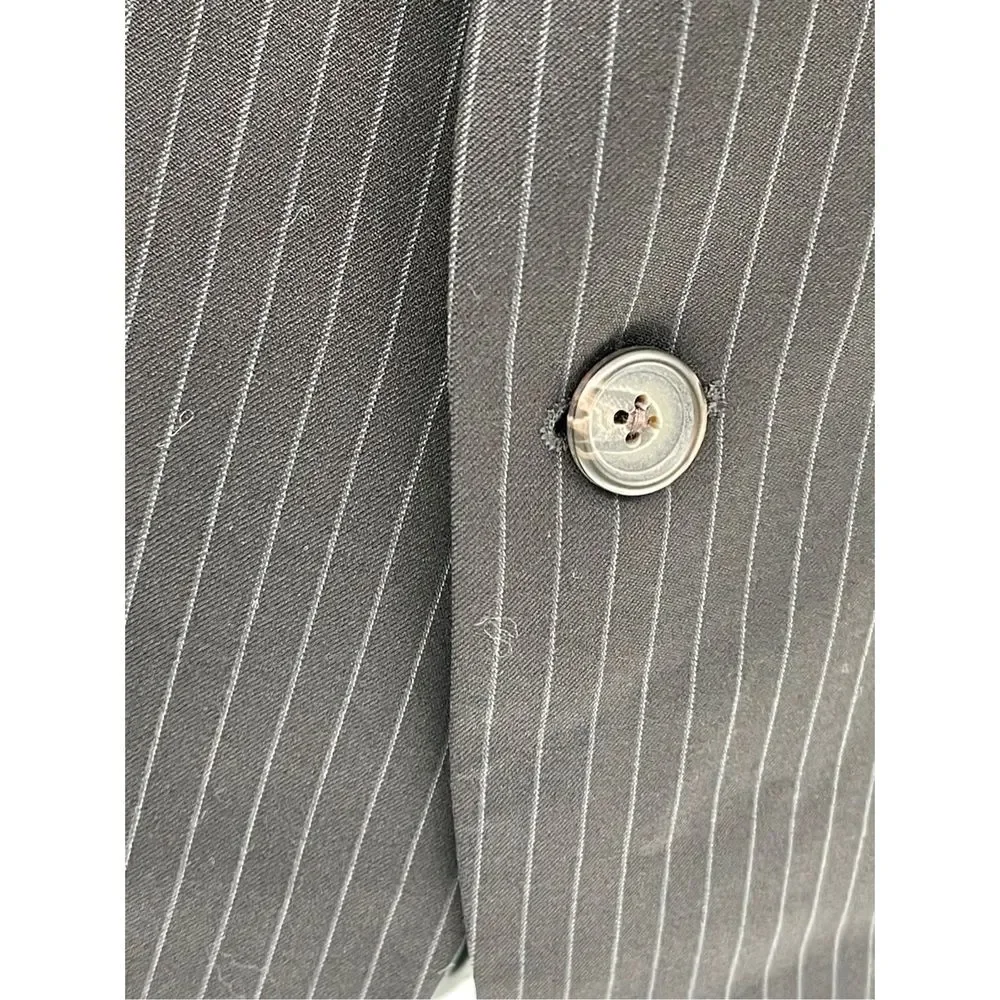 Lauren Ralph Lauren Blazer Sport‎ Coat Suit Jacket Men 52 R Black Striped Wool